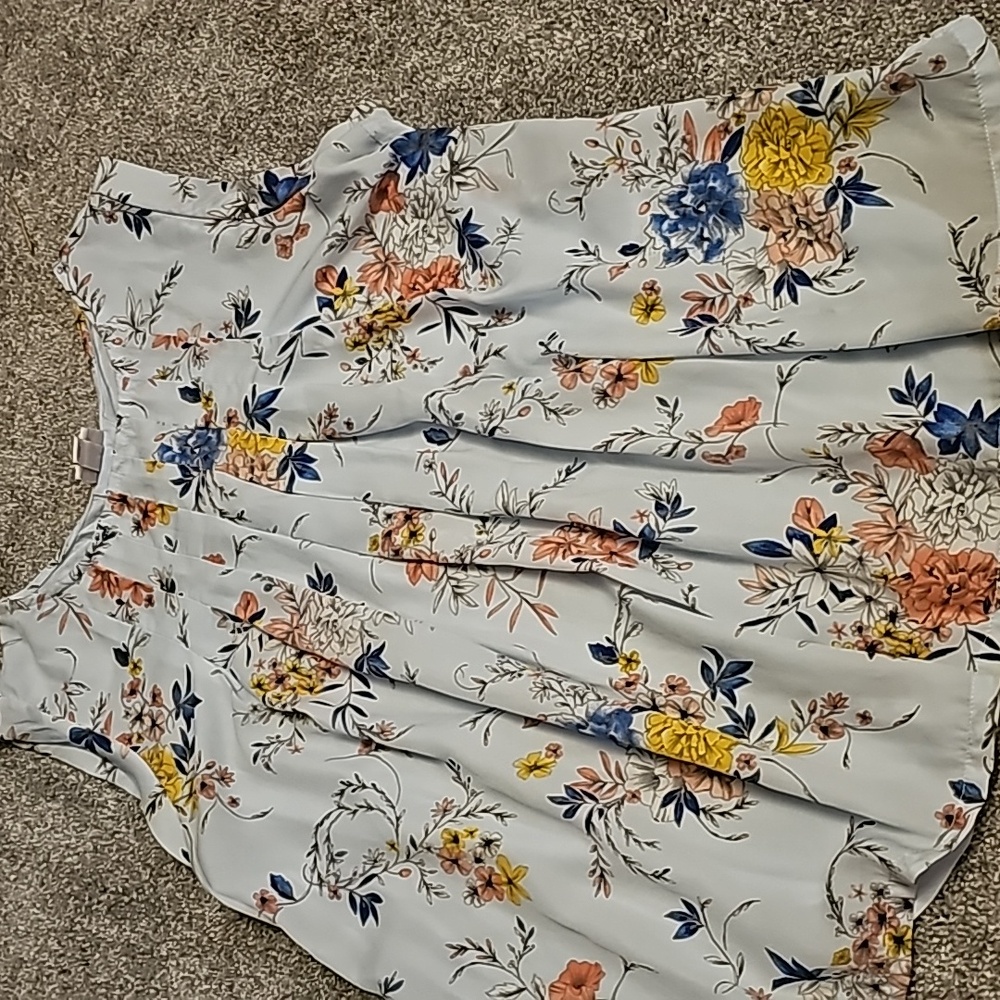 Blue Floral Blouse #N